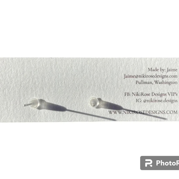 Oranges Clay Stud Earrings, New - Picture 2 of 2